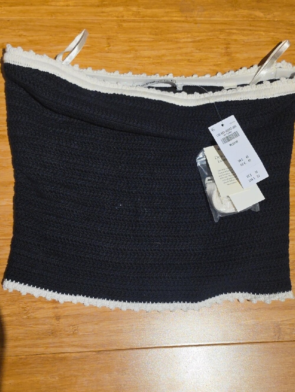 Abercrombie & Fitch Strapless Crochet Tube Top Size Medium New With Tags